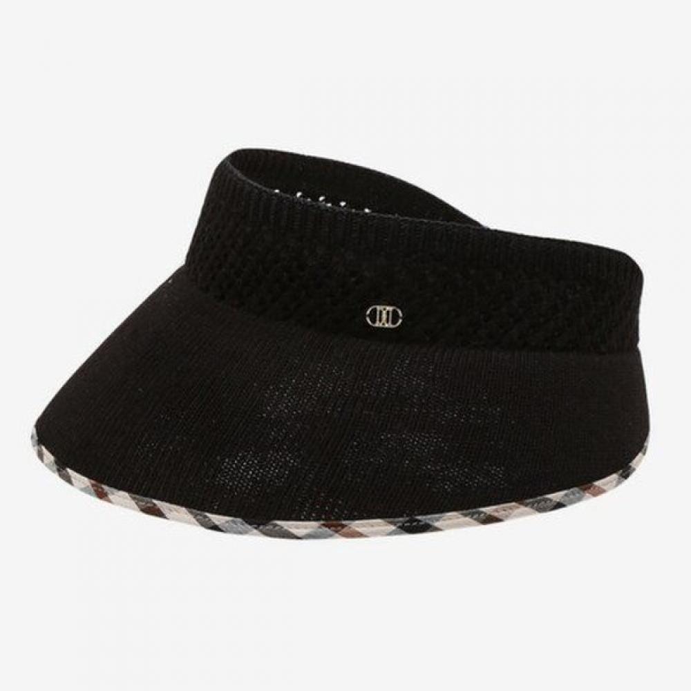 Daks Black Linen Blend Line Color Mixing Sun Cap Dbhe5e109bk Single option
