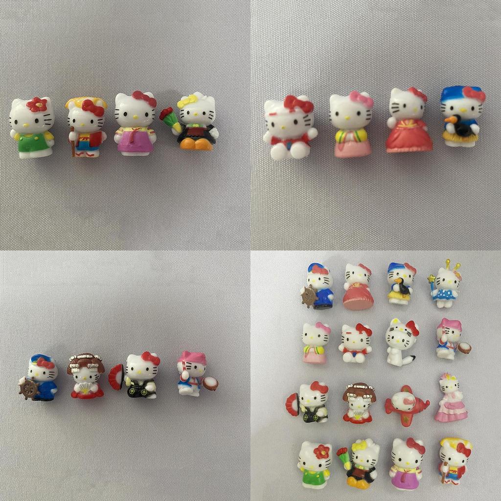 Hello Kitty Anime Cartoon Character Figure Set 16 Different Designs 3cm-4cm In Size