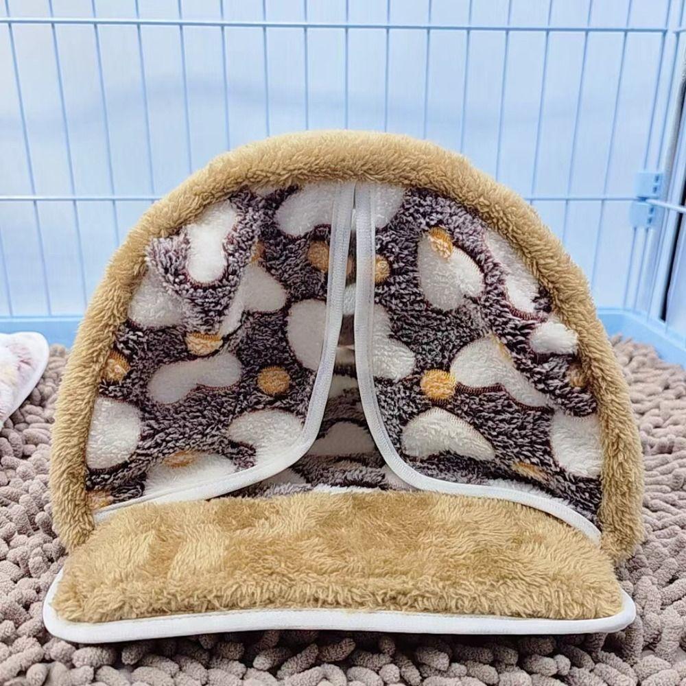 Cotton Plush Hamster Bed Washable Hamster Nest Cozy Rabbit House  Indoor Use