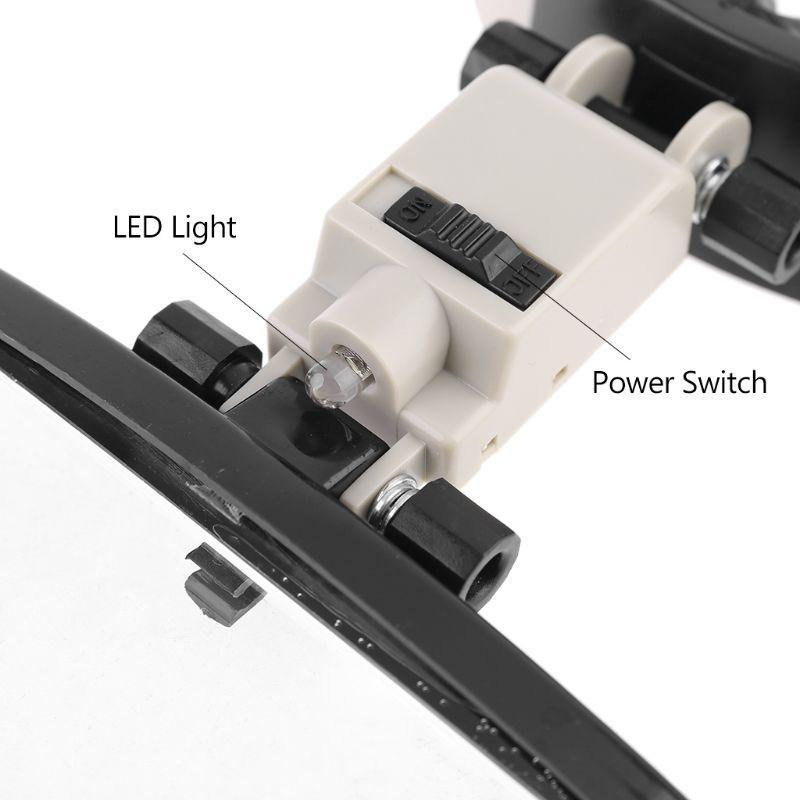 2X 3.5X 4.5X 5.5X Magnifier Loupe LED Light for Textile Stamp Jewelry Appraisal top sale