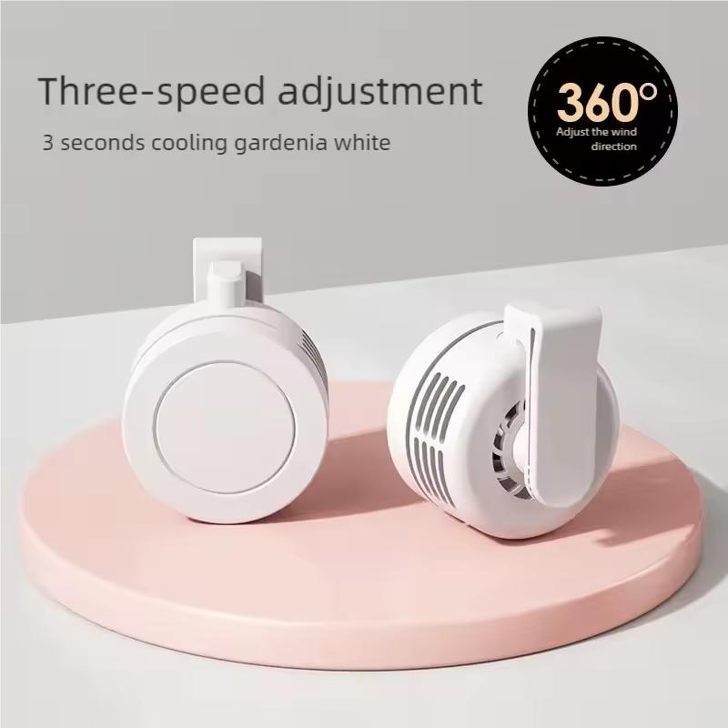 Portable fan mini handheld rechargeable electric bladeless fan clip waist fan for outdoor ventilation desktop small fan