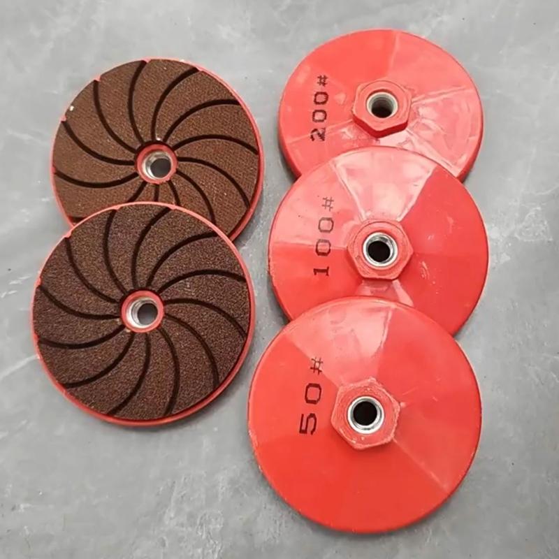 Carborundum Polishing Pad Round Carborundum Buffing Disc Wet Dry Granite Sanding Pad 50/100/200# For 100 Type Angle Grinder