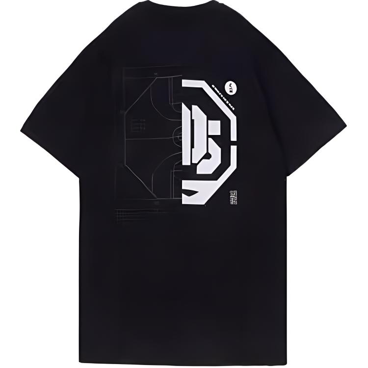 Li-Ning Loose Fit Round Neck Short Sleeve T-Shirt Men Tops Black AHSQ229-4