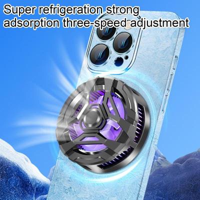 S25 refroidisseur de téléphone portable ventilateur de refroidissement universel pour téléphone avec 3 vitesses réglables 15W magnétique