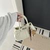 Simple and High-end Small Bag Women's 2024 New Popular Versatile Lock Messenger Bag Fashionable Commuter Handbag