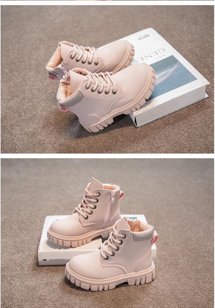 Girls' & Boys' Dr. Martens 2025 Autumn/Winter British Style Leather Ankle Boots - Trendy Children's Fashion Boots.