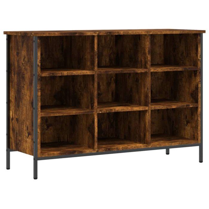 VidaXL Armoire à chaussures chêne fumé 100x35x70 cm bois d'ingénierie 831845