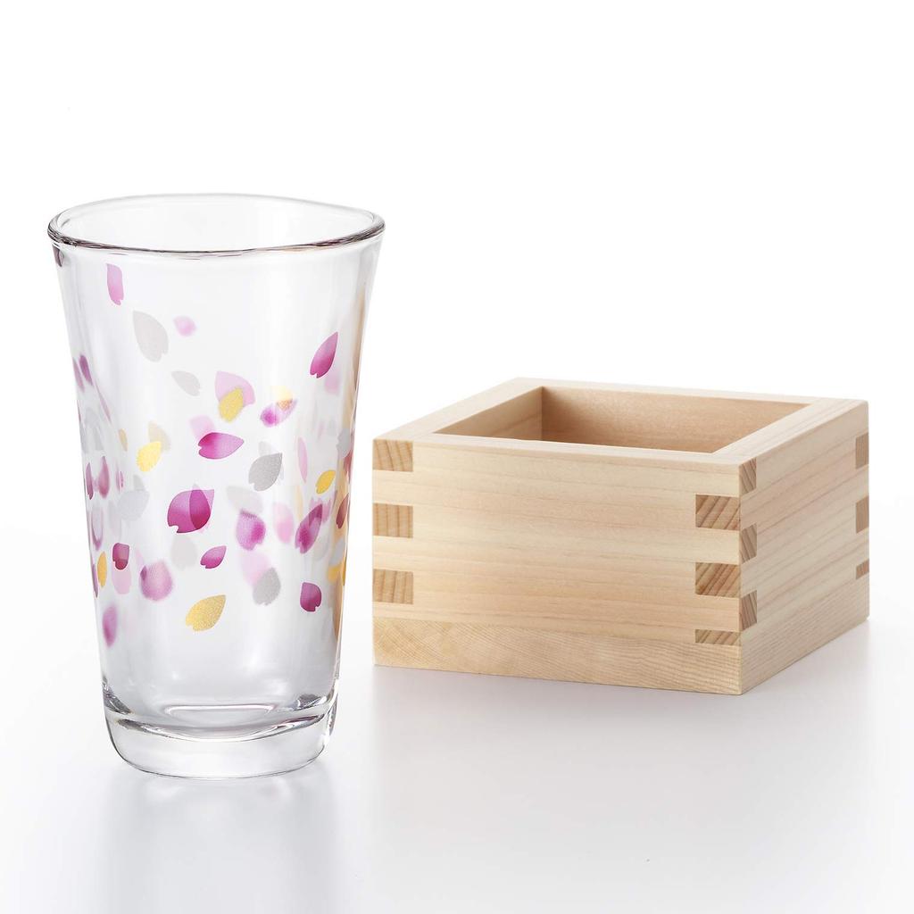 ADERIA Handcrafted Spring Color Masu Sake Glass 160ml Made in Japan Gift Box 6109 Glassware Sake Set Japanese Sake Glass Stylish Birthday Gift Present