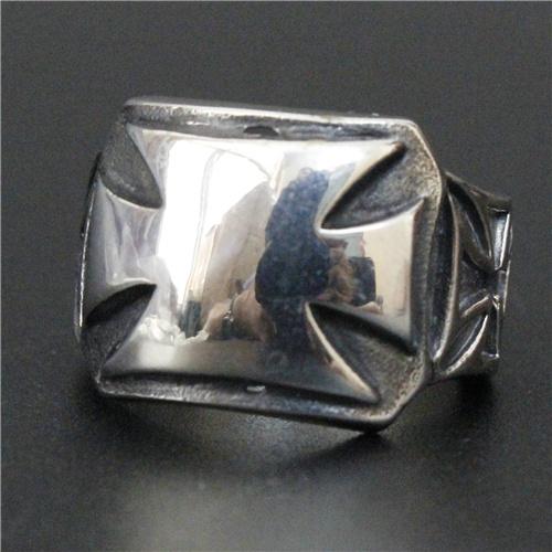 Personal Design Mens Biker Ring Big Cross Ring Top Quality 316L Stainless Steel Cool Mens Ring 8