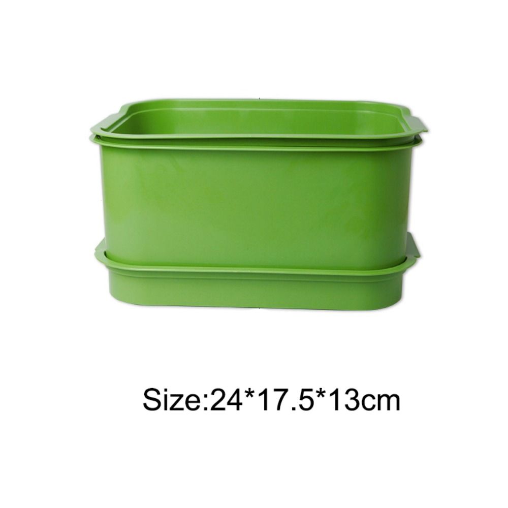 Green Sprout Dish Growing Pot Plastic Beans Seeding Pot New Plants Germination Tray