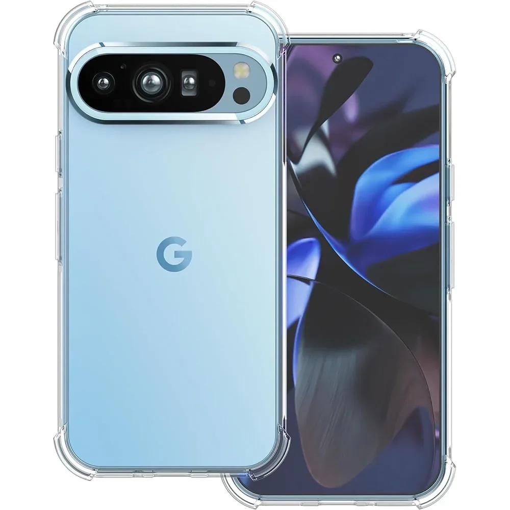 

Прозрачный Противожелтеющий Чехол для Телефона Для Google Pixel 10 Pro 9 XL 8 7 6 9A 8A 7A 6A Ударопрочный Силиконовый Прозрачный Задняя Крышка с Подушкой Безопасности Google Pixel 6