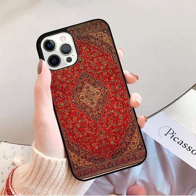 Persian Carpet Floral Pattern Phone Case For iPhone 17 Air 16 15 14 13 12 Pro Max Plus Max Cover Shell Coque