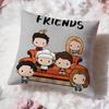 Fashion FFriendses Cushion Cover Soft Washable Pillow Case Multi-Scene for Couch Bed Travel Office Use