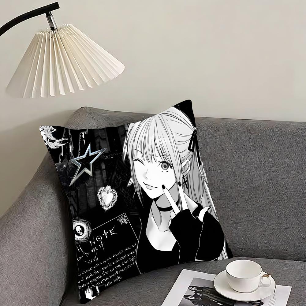 

MMisa Death NoteE Comic Cushion Cover Pillowcase Ultra Soft Skin Friendly Fabric Cloud Like Comfort Concealed Zipper 30x30cm