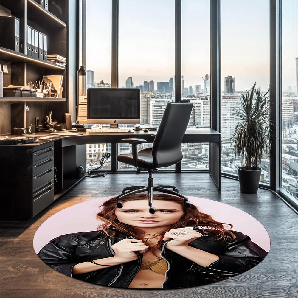Tove Lo Printed Round Rug Carpet Chair Rug Area Rug Entryway Doormats,for Office Chair Living Room Bedroom Kitchen Room.