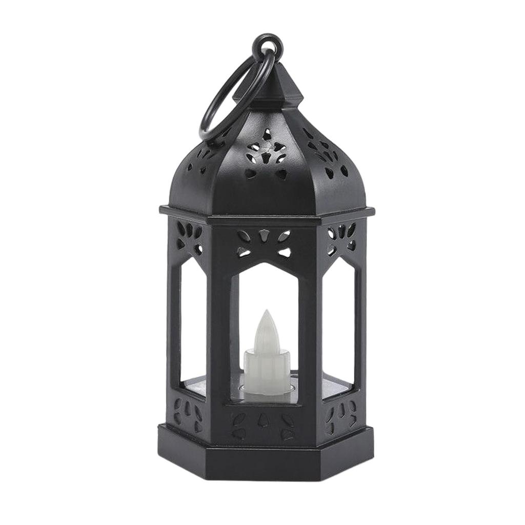 European Style Electronic Candle Lantern Wind Lamp Hanging Hook Candle Light for Garden Wedding Indoor Outdoor Home Decor