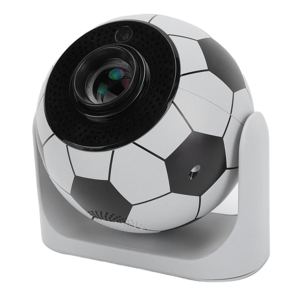 Portable Projector 1280x720P HD 200ANSI Football Shaped Outdoor Smart Movie Projector Auto Focus Trapezoidal Correction