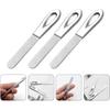 Dual-Sided Stainless Steel Nail Shaping and Polishing Files Silver Pedicure Nail Trimming Sanding Tools for Home and Salon