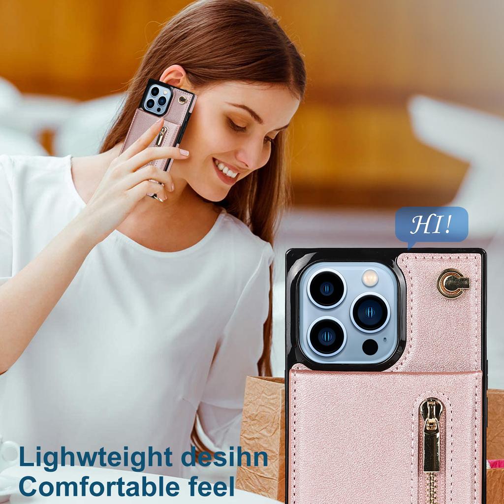 CrossBody Lanyard Zipper Wallet Leather Case for iPhone 15 14 Plus 13 12 11 Pro Max XSMax 8 7 P Samsung S24 S23 S22 S21 Ultra Plus S23 S21 FE Note20Ul