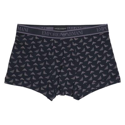 Emporio Armani Core Logo Band Boxer Shorts, Front Closure, EU Size, Men's Underwear, 54007791, Size M (EU Size), Navy