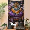 tiger on the throne Digital printing polyester wall tapestry suitable for use in living rooms bedrooms offices bars party