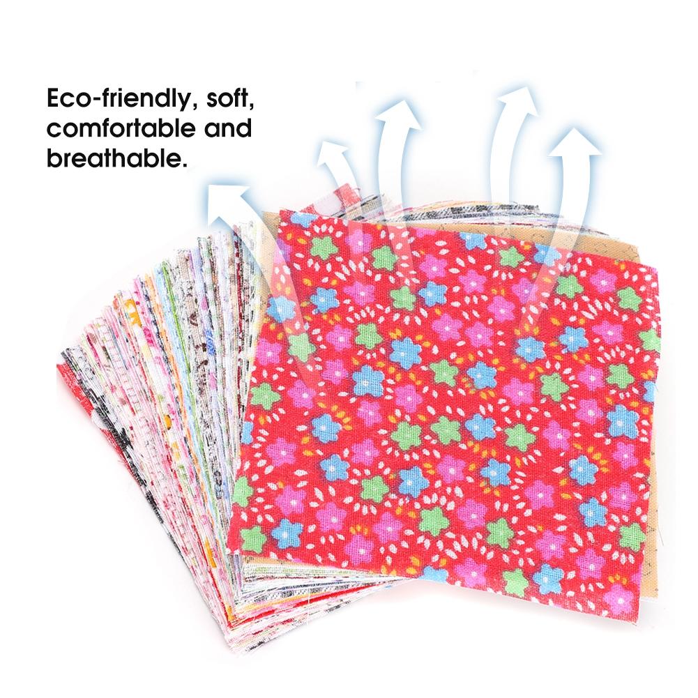 100PCs Square Patch Work Baumwolle gedruckt verschiedene Muster Kleidung Zubehör für DIY Nähen