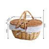 Oval Wicker Basket Compact Storage Hand-Woven Long-Lasting