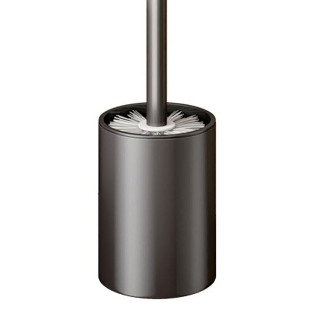 Toilet Brush and Holder Wall Mounted Plastic Drill Free Toilet Bowl Brush with Long Handle for