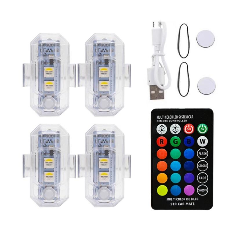 Remote Control LED Warning Lamp Rechargeable LED Strobe Light High Brightness Lamp for Enhanced Night Driving Safety