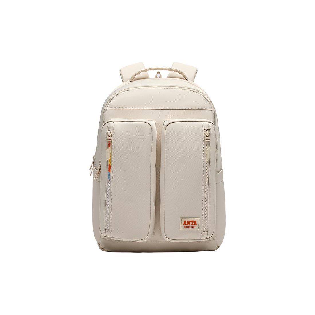 Anta Multi-Functional Commuter Large Capacity Fabric Backpack Unisex Backpacks Light-Smoke-Gray 192428152-3 Light Smoke Gray