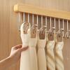 Multifunctional Retractable Wooden Hangers with Retractable Hooks - Versatile for Clothing and Kitchen Storage