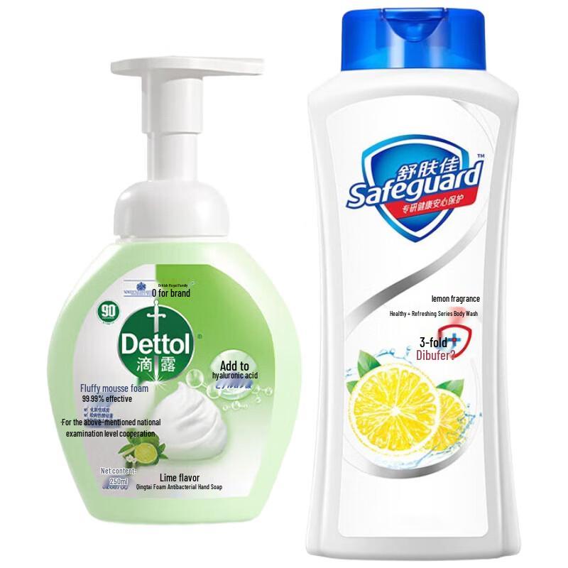 Dettol Antibacterial Foaming Hand Wash & Refreshing Shower Gel Bundle