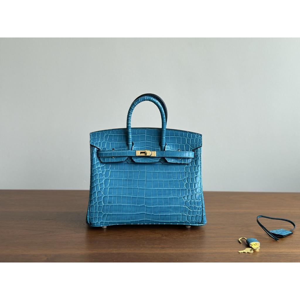 Kazilan 25cm Schrittlänge Platin Krokodillmuster vielseitig klassisch High-End Damenhandtasche