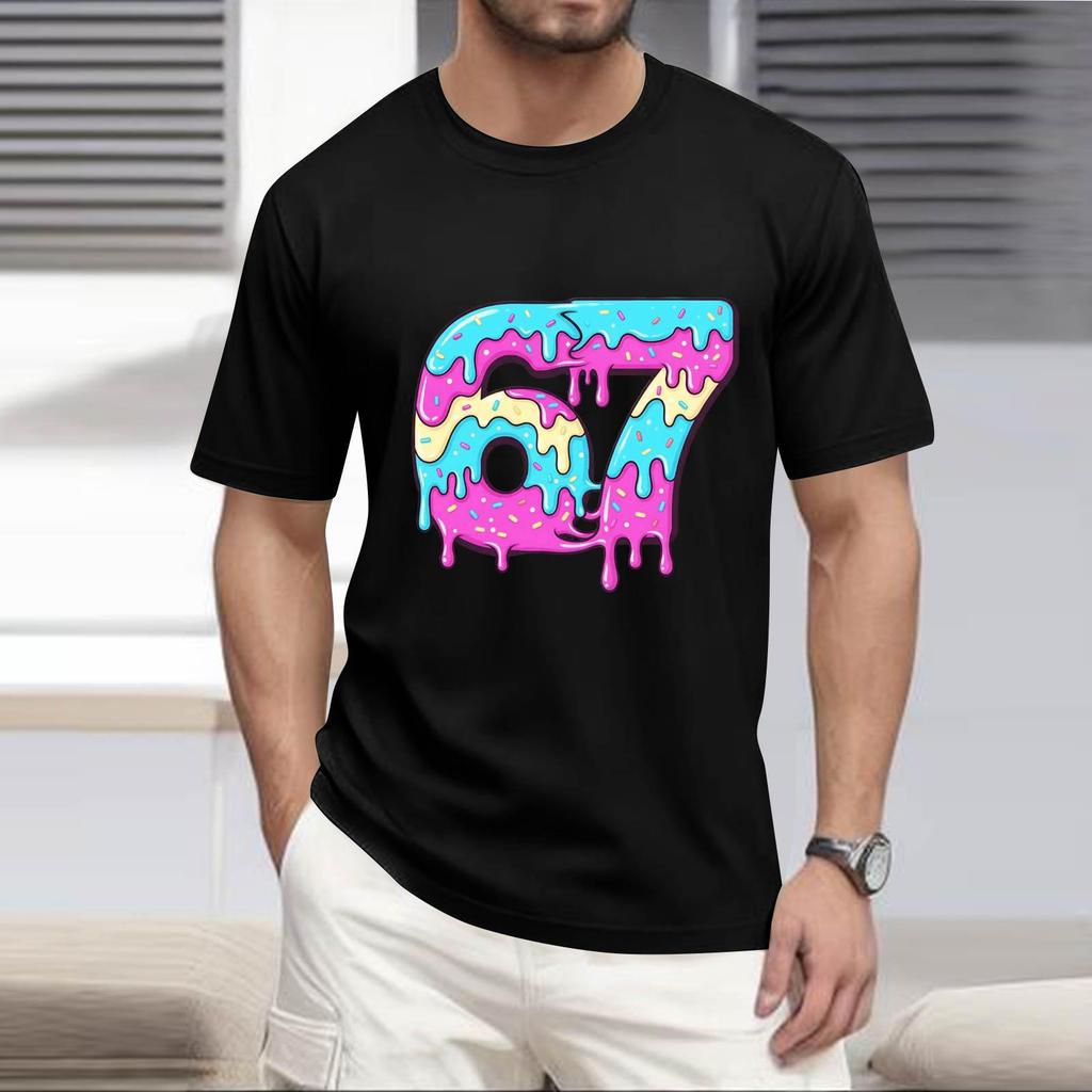 Men'S Fashionable T-Shirt, Street Casual Short Sleeved Clothing