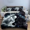 Yin Yang Wolf Decor Set Multiple Sizes Kid'S And Adults' Bedroom Exquisite 3Pc Bedding Set, Gift