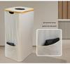 Foldable Bamboo Oxford Cloth Recycling Basket with Lid and Inner Bag