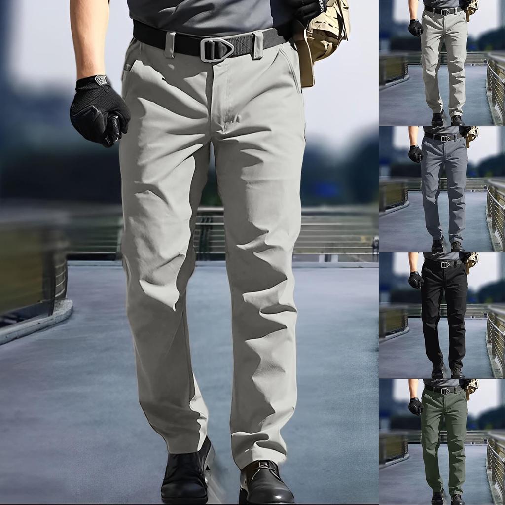 Men's  Work Pants Outdoor Work Fishing Camping Waterproof Wear-resistant Multi-Pocket Work Pants (Belt Not Included)