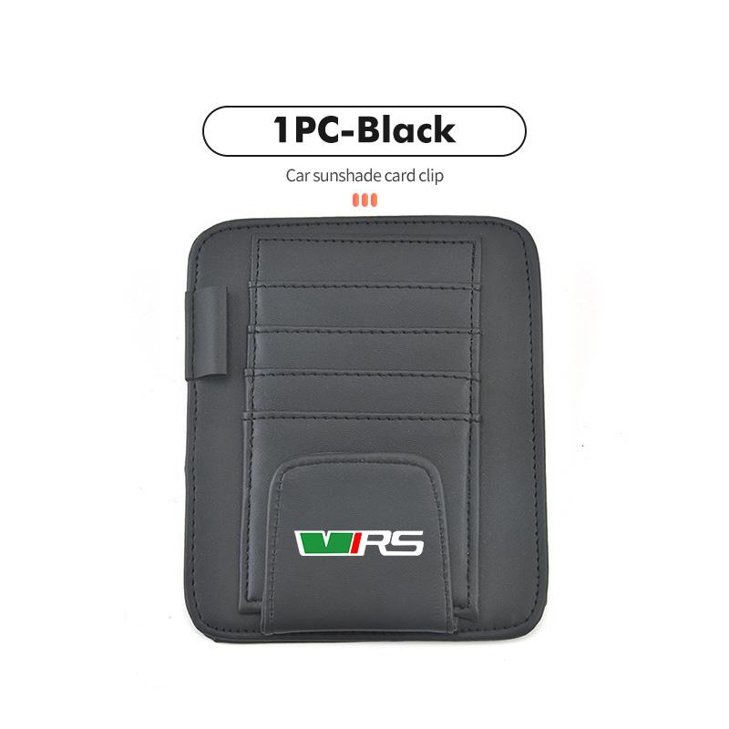 AAABT1 Car Sunvisor Storage Clip Multi-Pocket Card Ticket Clip Organizer Interior Accessories For Skoda S Kodiaq Octavia 2 3 Yeti Karoq