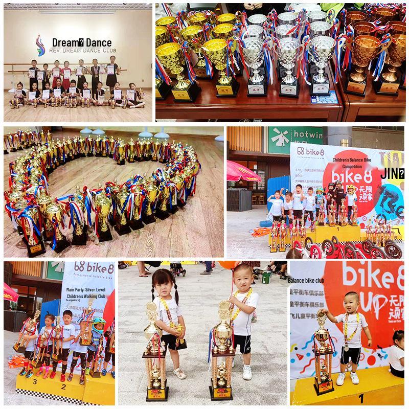 Customizable Metal & Plastic Trophies for Sports Events - Gold, Silver, & Bronze with Free Engraving
