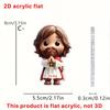 Cartoon cute child prayer 2D acrylic flat pendant ornament Easter Halloween Christmas pendant