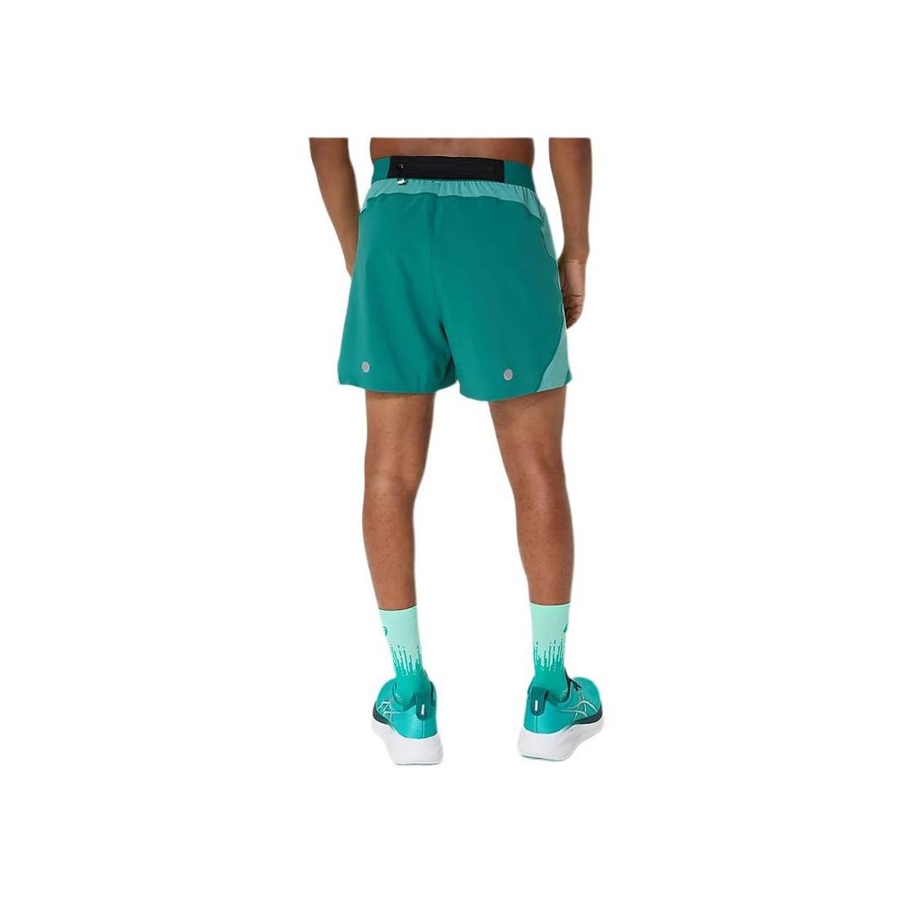 Asics Logo Woven Breathable Lace-Up Comfortable Sports Shorts Men Shorts Green 2011D247-301