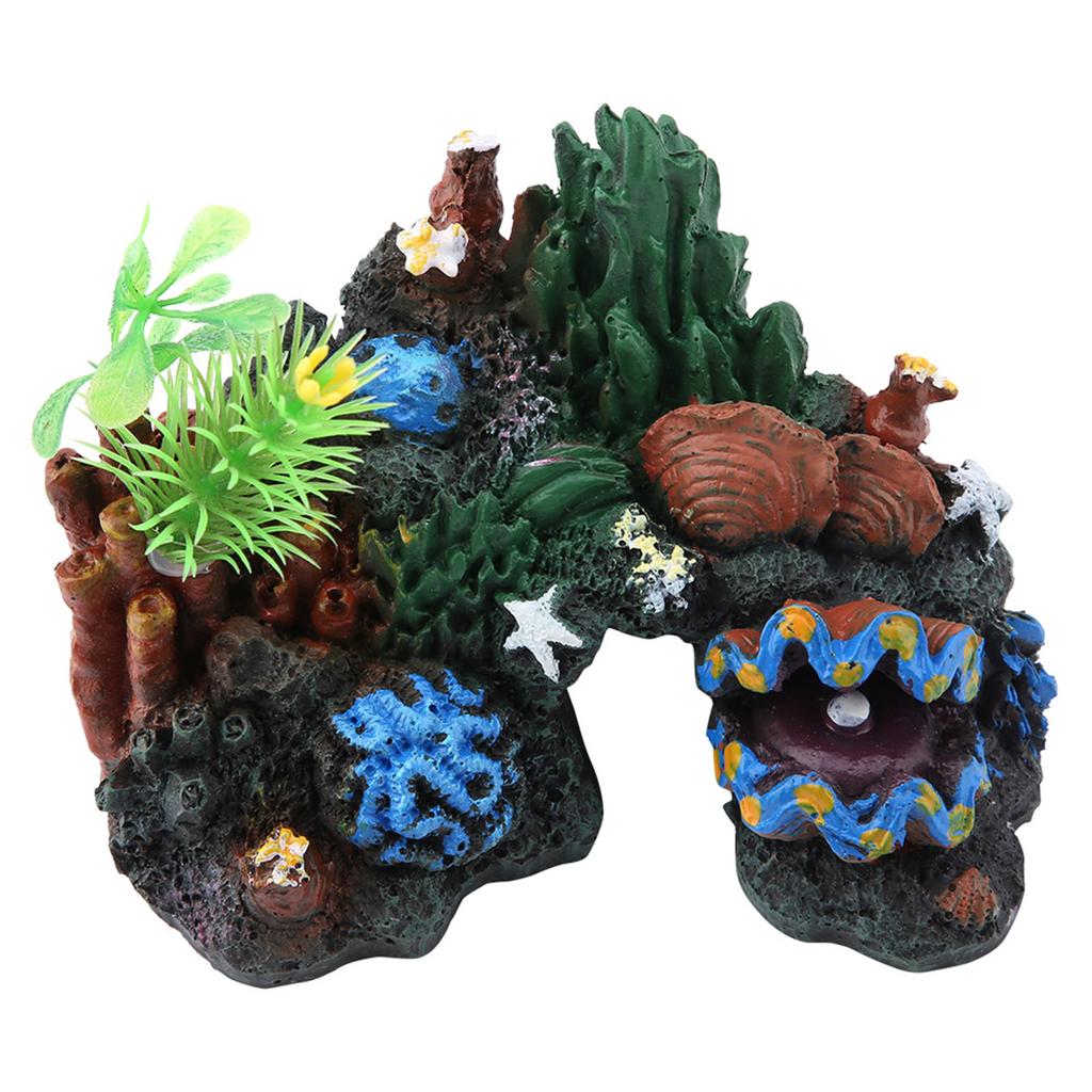 Colorful Artificial Resin Coral Cave Decor for Marine Fish Tank Aquarium Ornament