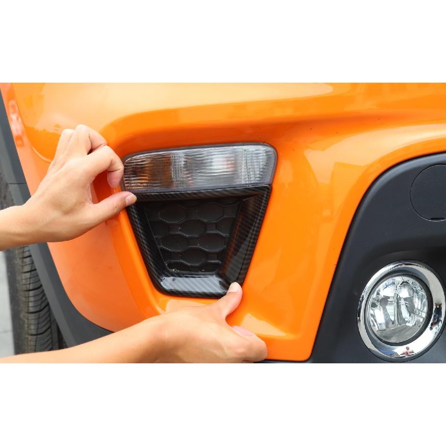 Car Front Fog Light Turn Signal Lamp Decoration Cover for Jeep Renegade    2022 2023 Lamp Hoods Exterior
