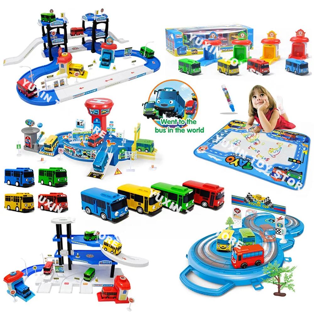 Tayo Minibus Slingsho Warrior Car Toy Set Diy Track Tayo Cartoon Car Toy Collection Car Model Holiday Gift
