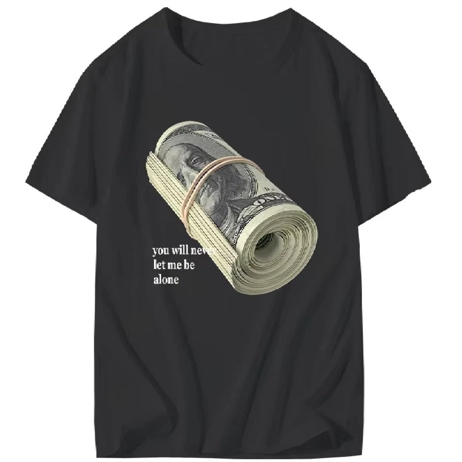 

Bundle of Banknotes Vintage Printed Kids Tshirt Streetwear Hip Hop Cotton Short sleeve Harajuku Casual Funny Children s Clothing XXXXXL чорний