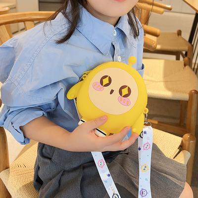 Cute Trendy Children's Small Satchel 2025 Silicone New Foreign Style Children's Bag Boys and Girls Diagonally Span Change Earphone Bag Tide