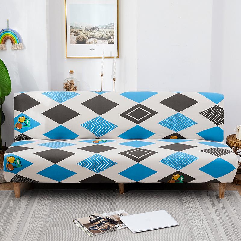 Universal Printed Sofa Cover for Armless Folding Sofas