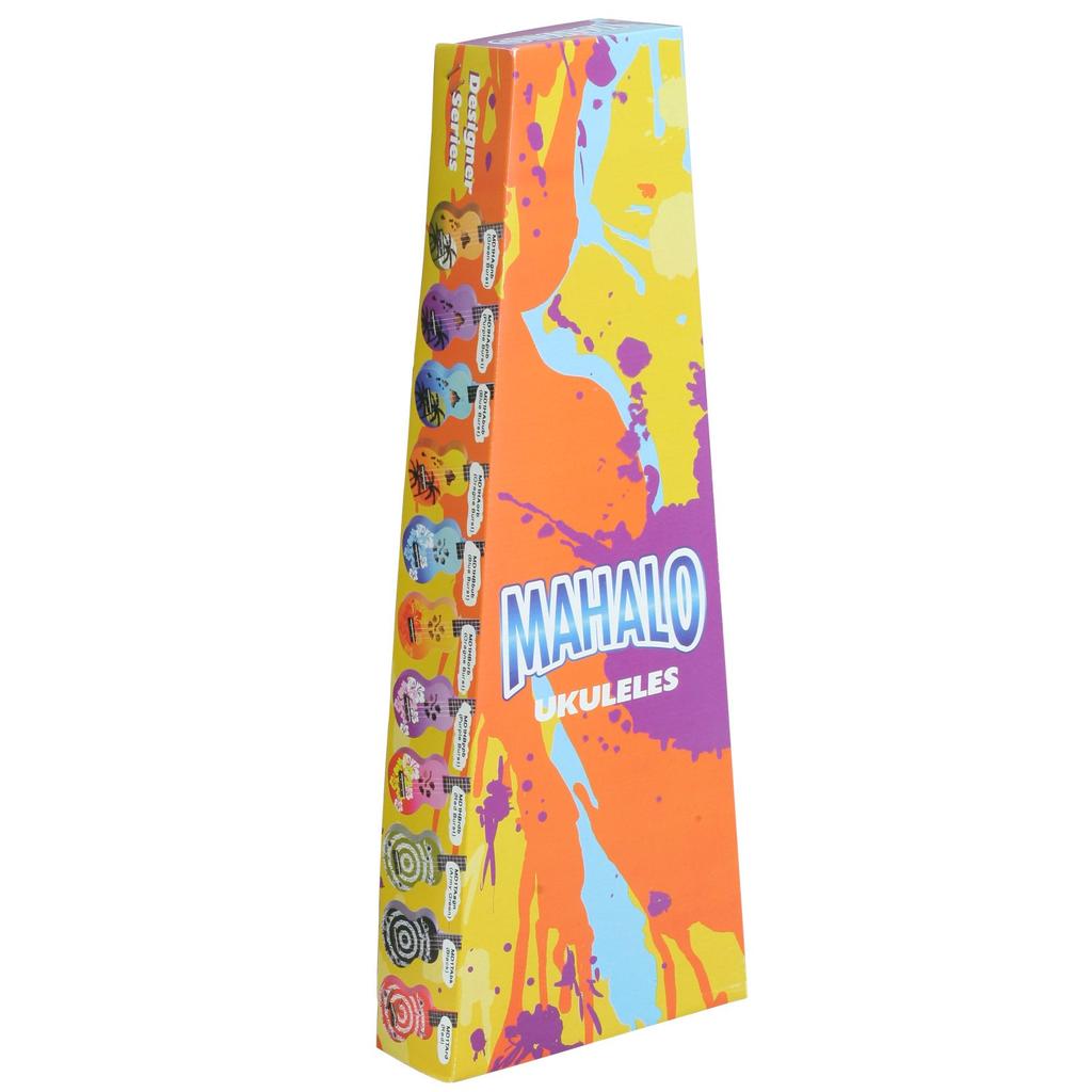 MAHALO UKULELE Designer Series Hibiscus Soprano MD1 HB Red Burst