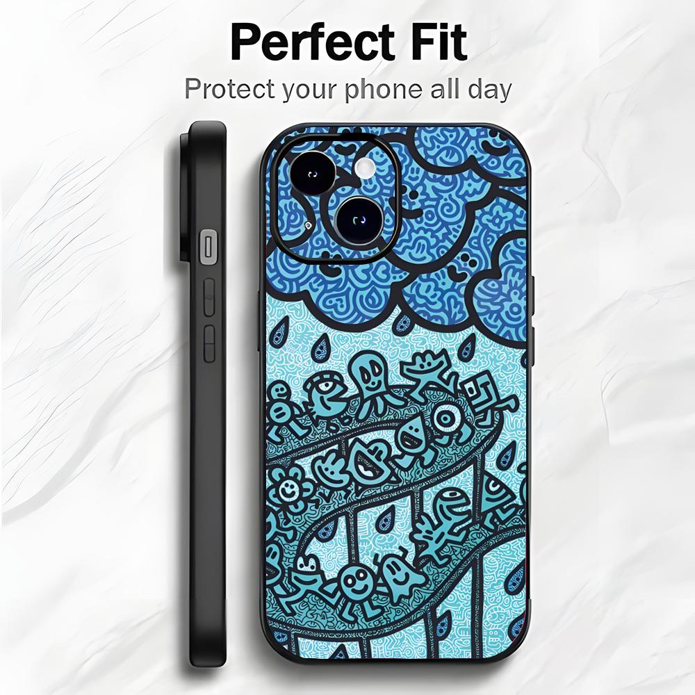 Creative Colorful Abstract Art M-Mr Doodle Phone Case Phone Case Soft Packaging Lightweight For iPhone17 16 15 14 13ProMax