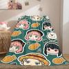 SpyxFamily Pretty 2D Cartoon Flannel Blanket, Print Decoration for Bed, Soft Sofa Travel Picnic Blanket_LIAN